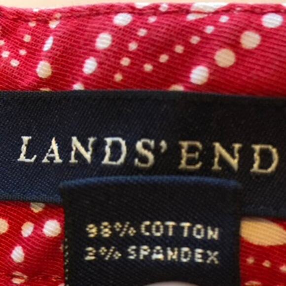 Lands' End Red & White Floral Bandana Print Mini Skirt Adjustable - Girl's 12 - Picture 5 of 8